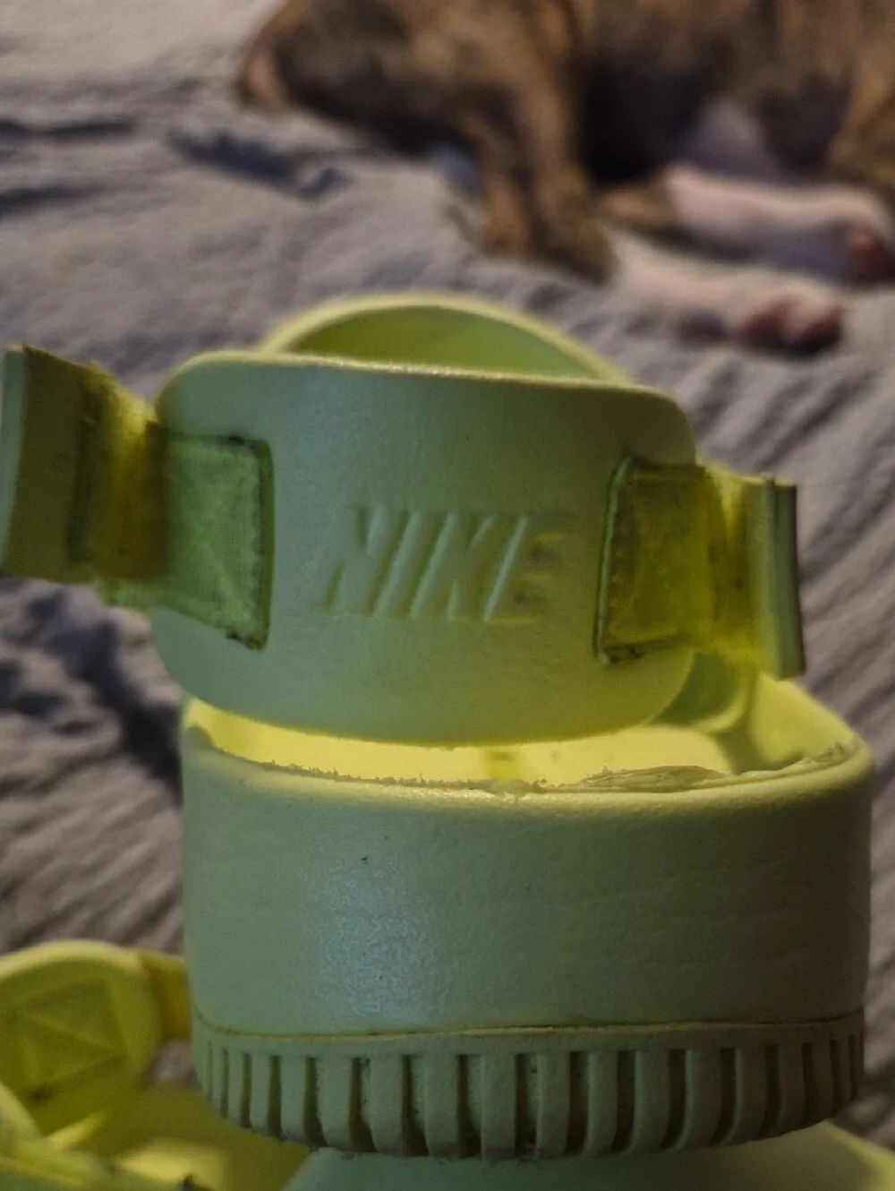 Nike Calm Mule Volt Lime Green.